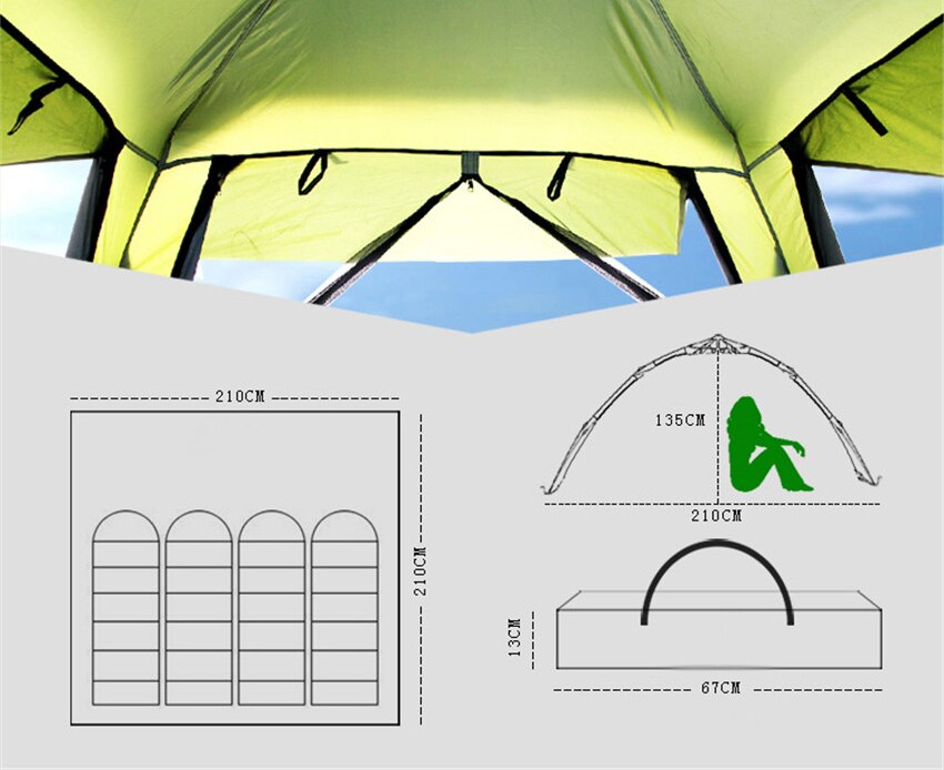 Cheap Goat Tents 1pcs Camping Tent 5 person Outdoor Equipment Single room Family Tourism Beach Tents Waterproof tent Tents